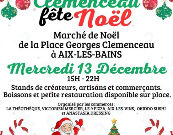 Marché de Noël de la Place Georges Clémenceau à Aix-les-Bains