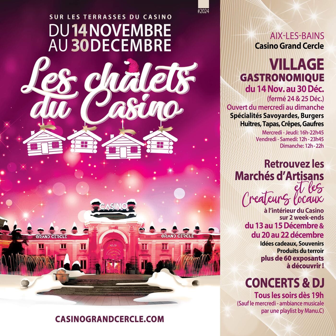 Chalets du casino montagnettes 2024 aix les bains